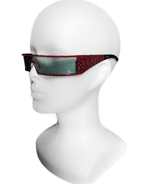 Dior Spring 2003 Punk Swarovski Sunglasses In Red 